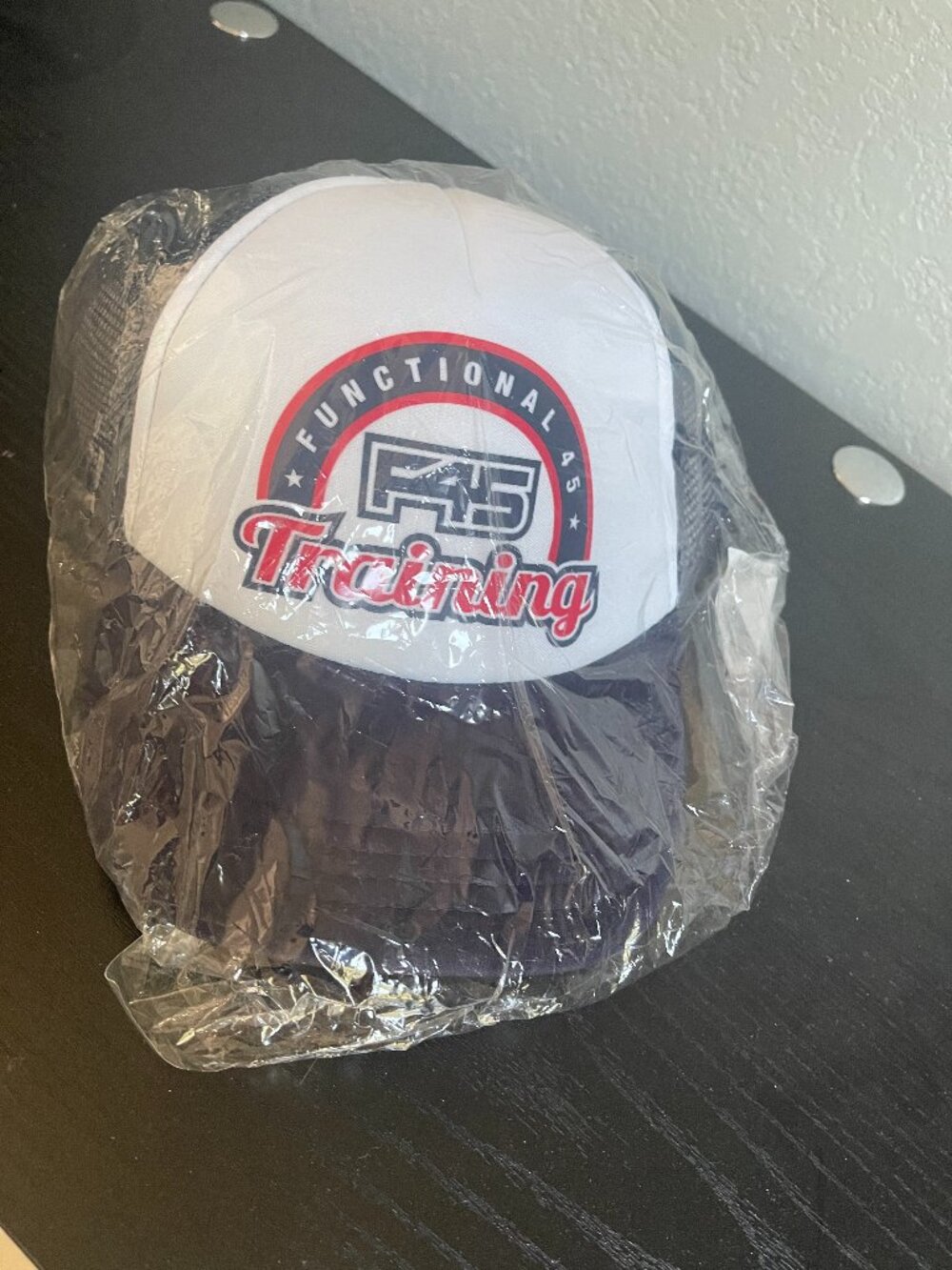 F45 Training Heritage Trucker Hat Peacoat Navy White Snapback Cap One Size NWT